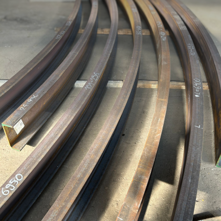 Curved UPN 300 beams – R7200 mm