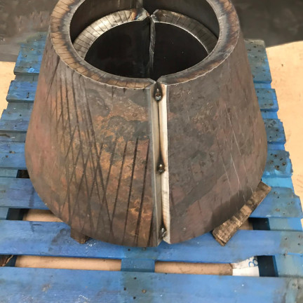 press braking two half cones
