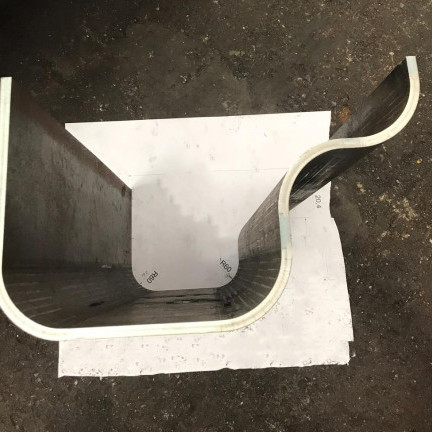 Press braking mild steel cover 