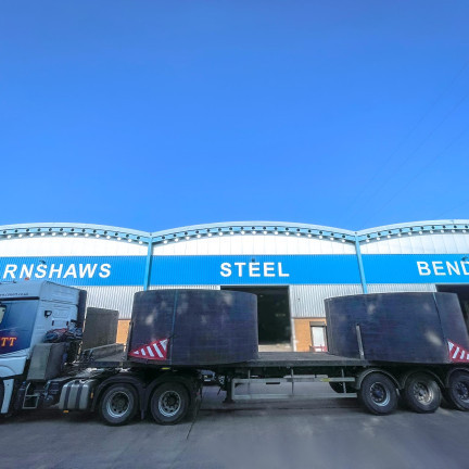 2 big cylinders in front of Barnshaws 