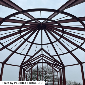 New Chapel takes shape with Barnshaws canted beams. 